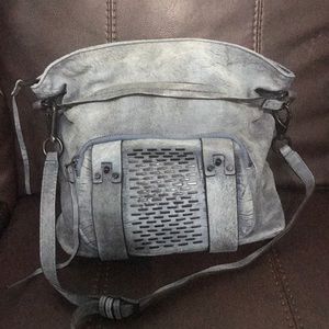 She + lo blue suade bag